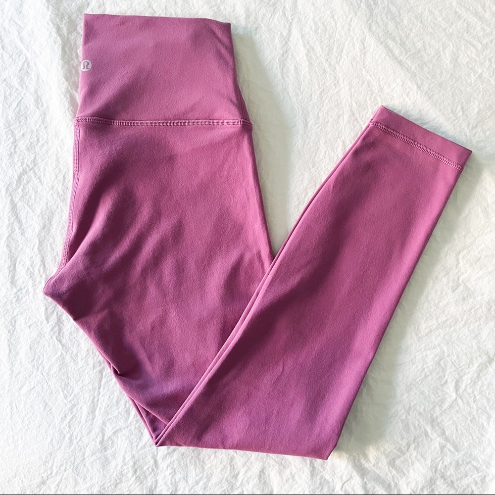 Lululemon Wunder Under High Rise Tight 25" Full-On Luon in Pink Size 6